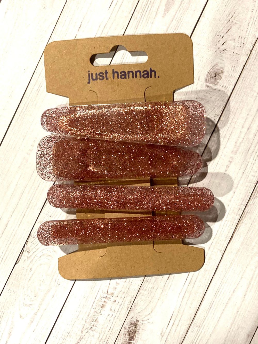 Hair clips - pink, sparkles