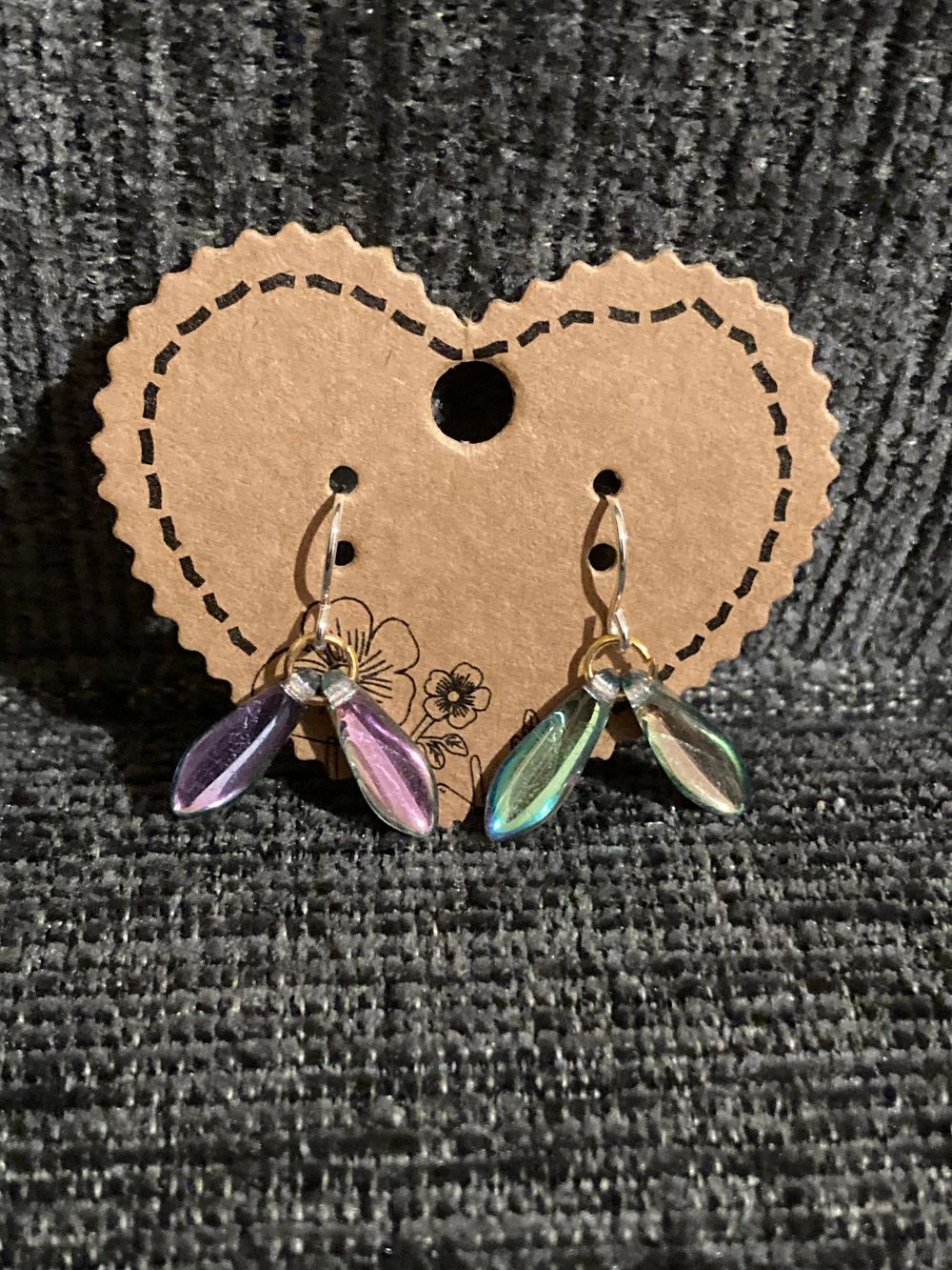 Hypoallergenic dangle earrings - blossom, beaded